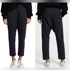 Nili Lotan Paris Twill Pants Slouchy Comfy Trousers Dark Navy Blue Womens size 0